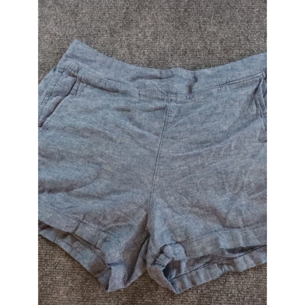GAP Linen Blend Shorts Women’s Medium Light Blue High Waisted Casual Summer